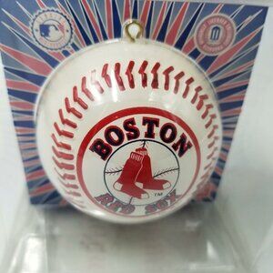 Topperscot MLB Boston Red Sox 3” Glass Ball Christmas Ornament Collectible White
